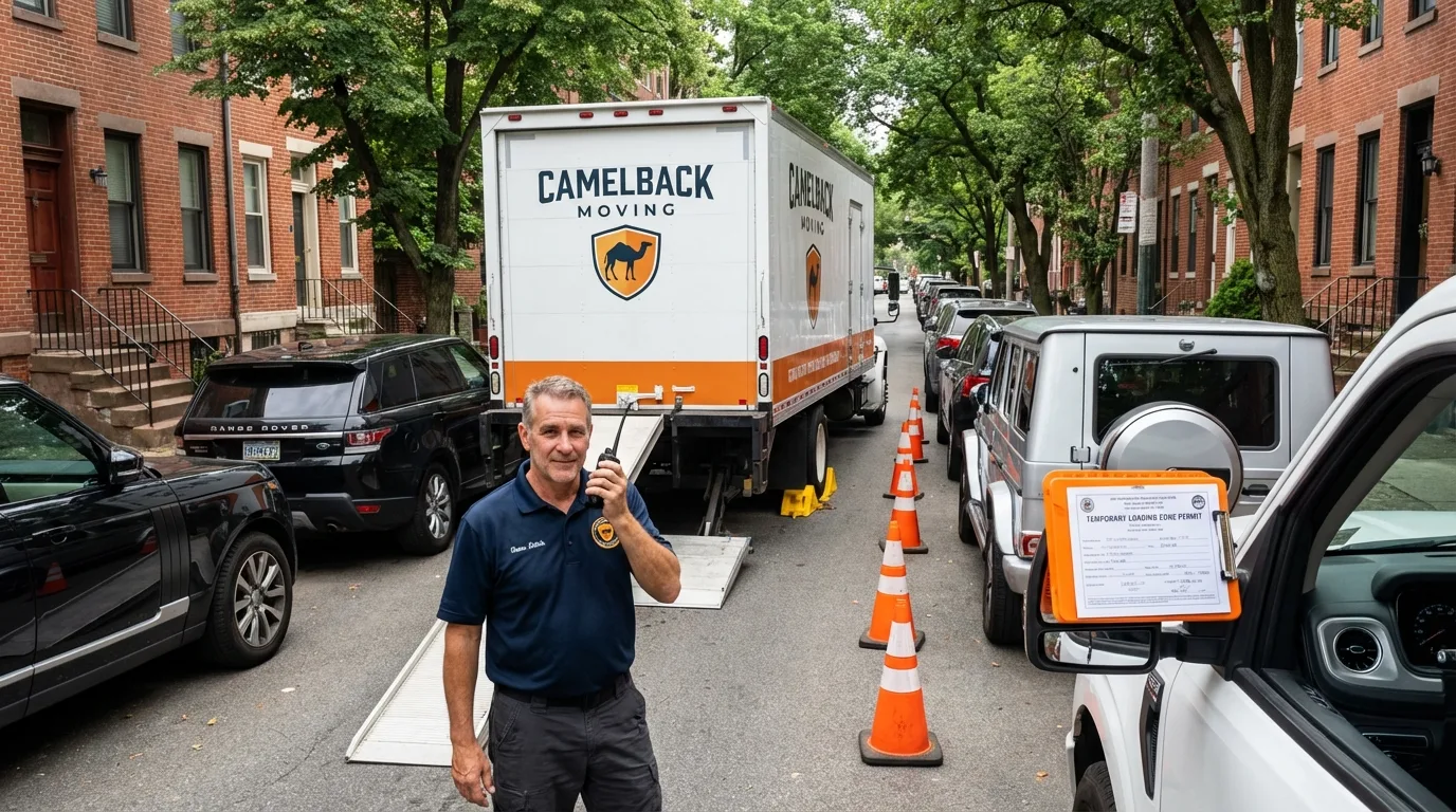 City street loading permit setup in Caribou, ME